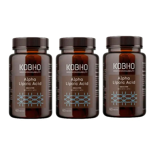 Kobho Labs Triplo Suplemento Ácido Alfa Lipoico, 3 x  3 x  60 cápsulas