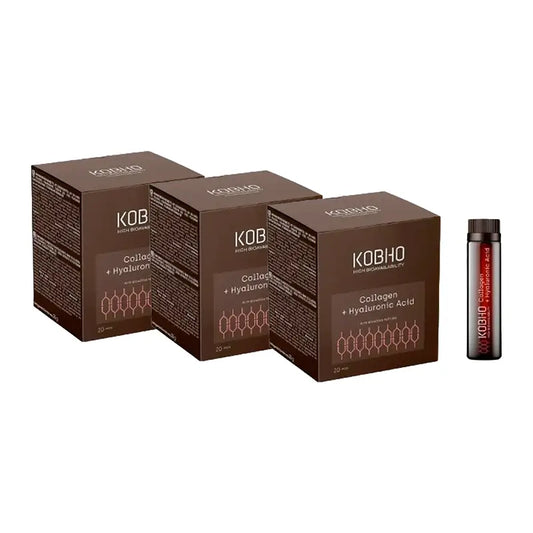 Kobho Labs  Triplo Suplemento Colágeno + Ácido Hialurónico, x3 60 viales