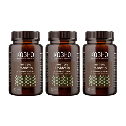 Kobho Labs Triplo Suplemento Pre- Post- Probiótico, 3 x  60 cápsulas