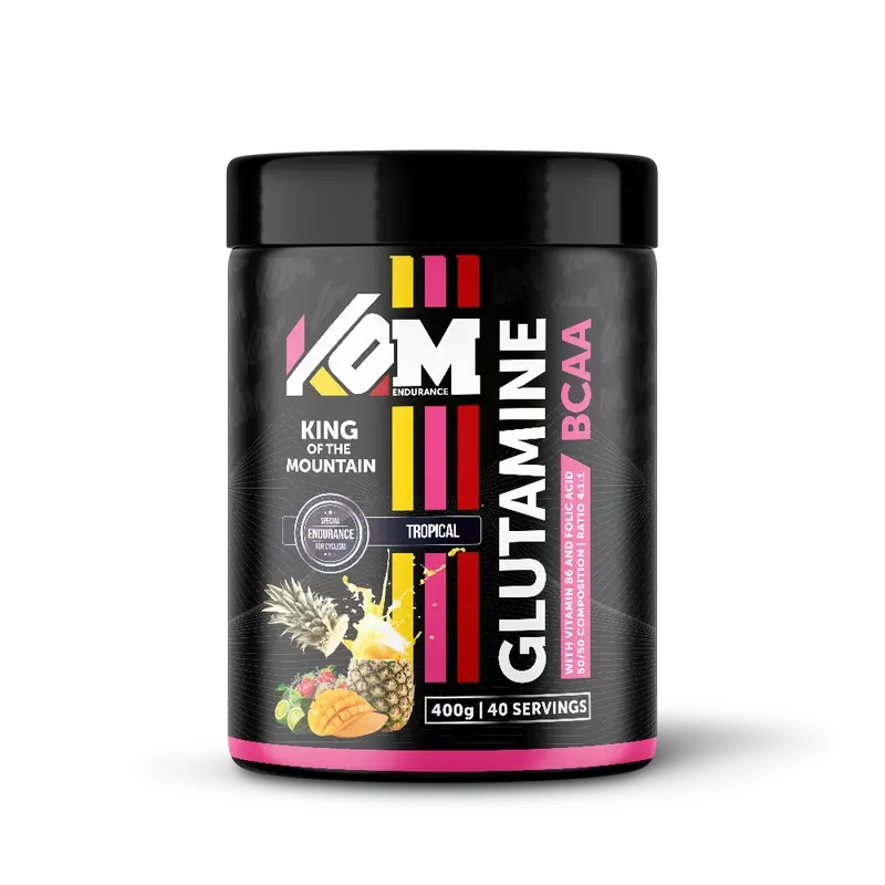 Kom Endurance Aminoacidos Nutricion Deportiva , bote de bcaa,s+glutamina sabor tropical 400gr