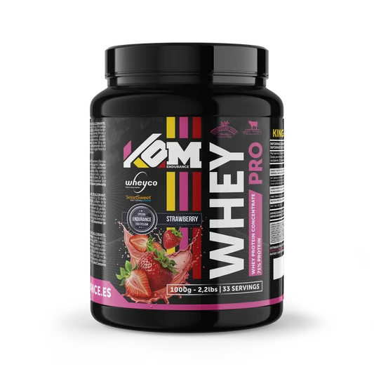Kom Endurance Proteinas Nutricion Deportiva , bote de proteína whey 1kg sabor fresa