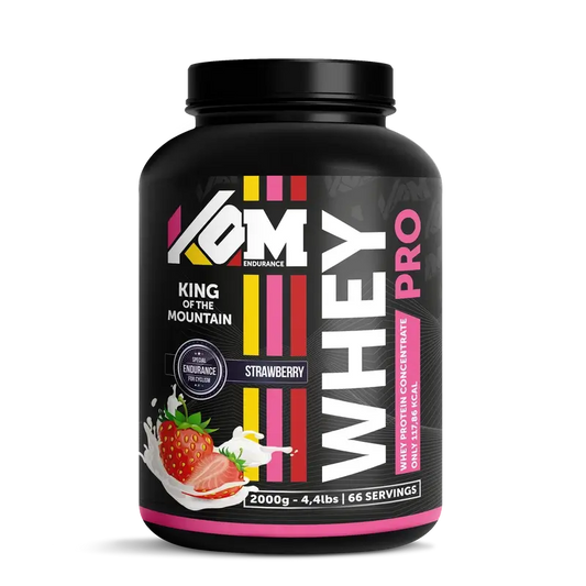Kom Endurance Proteinas Nutricion Deportiva , bote de proteína whey 2kg sabor fresa