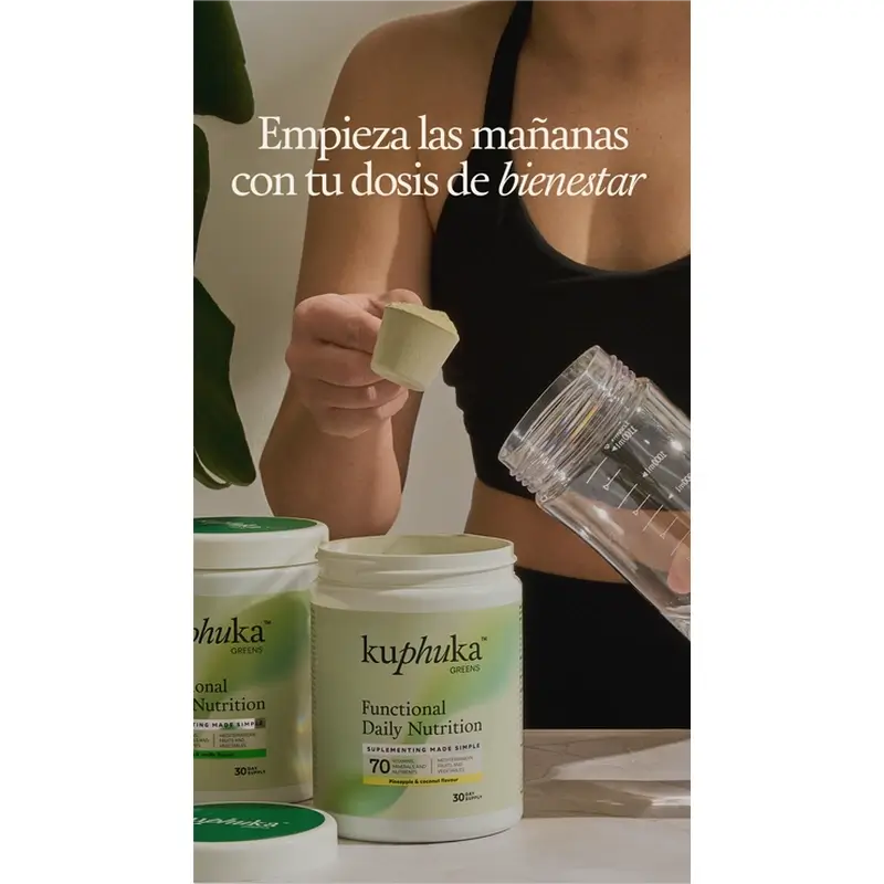 Kuphuka Greens Suplemento Nutricional 100% Natural Y Holistico Manzana Y Vainilla, 411 gr