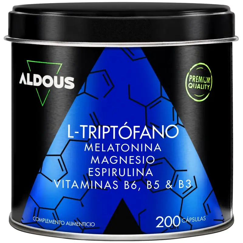 Aldous Labs L-Triptófano Premium Melatonina 1,78 mg Magnesio, 200 cápsulas Vegetales