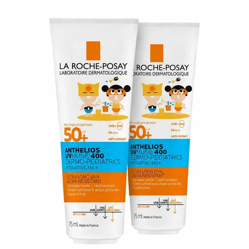La Roche-Posay Anthelios Dermo-Pediatrics Leche Hidratante SPF 50+ Protector Solar Niños Pack 2 x 250 ml