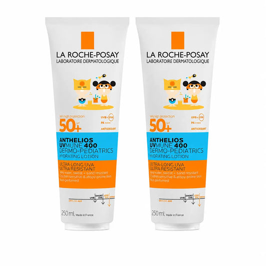 La Roche-Posay Anthelios Dermo-Pediatrics Leche Hidratante SPF 50+ Protector Solar Niños Pack 2 x 250 ml