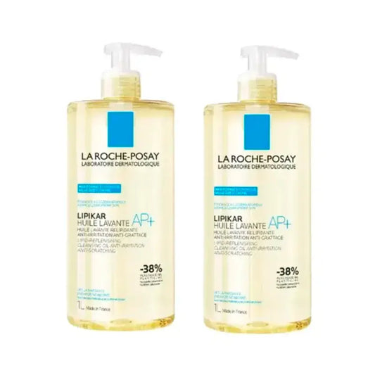 La Roche Posay Lipikar Aceite Lavante Ap+ Limpiador Corporal Anti Irritación Para Pieles Atópicas , Pack 2 x 1000 ml