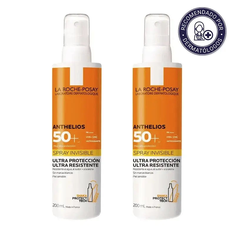 La Roche Posay Anthelios Pack Spray Invisible SPF 50+ Protector Solar Cuerpo, 2X200 ml