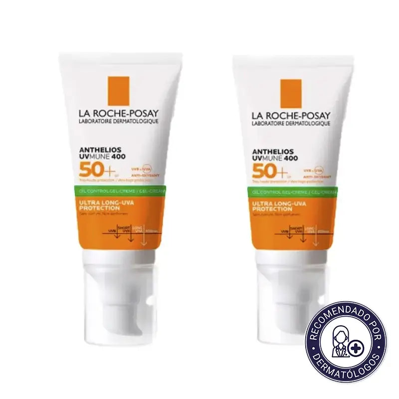 La Roche-Posay Pack Anthelios Uv-Mune 400 Oil Control Gel-Crema Spf50+, 50 Ml