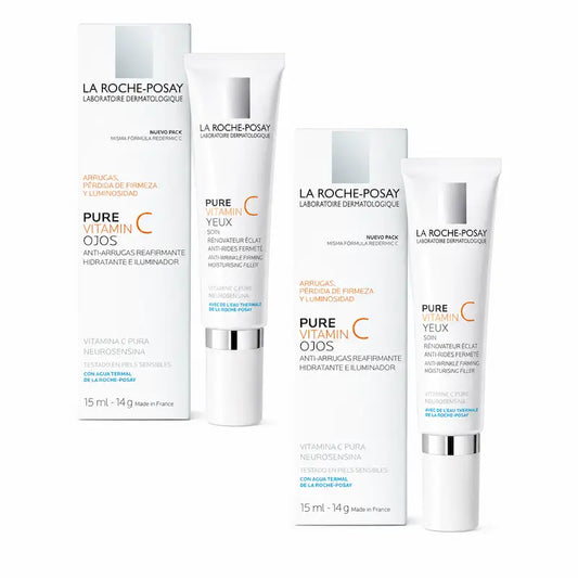 La Roche Posay Pure Vitamin C Ojos, Pack 2 x 15 ml