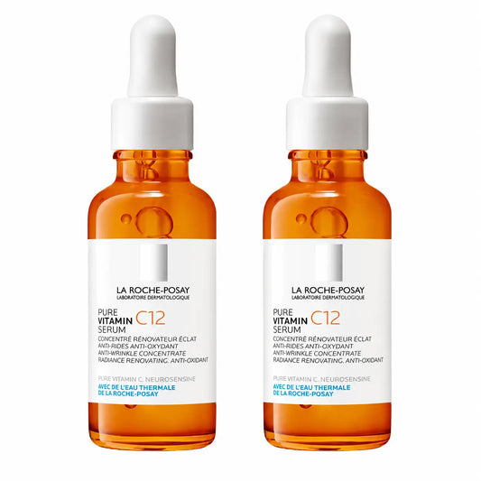 La Roche Posay Sérum Pure Vitamin C12 Antioxidante Y Antiarrugas, Pack 2 x 30 ml