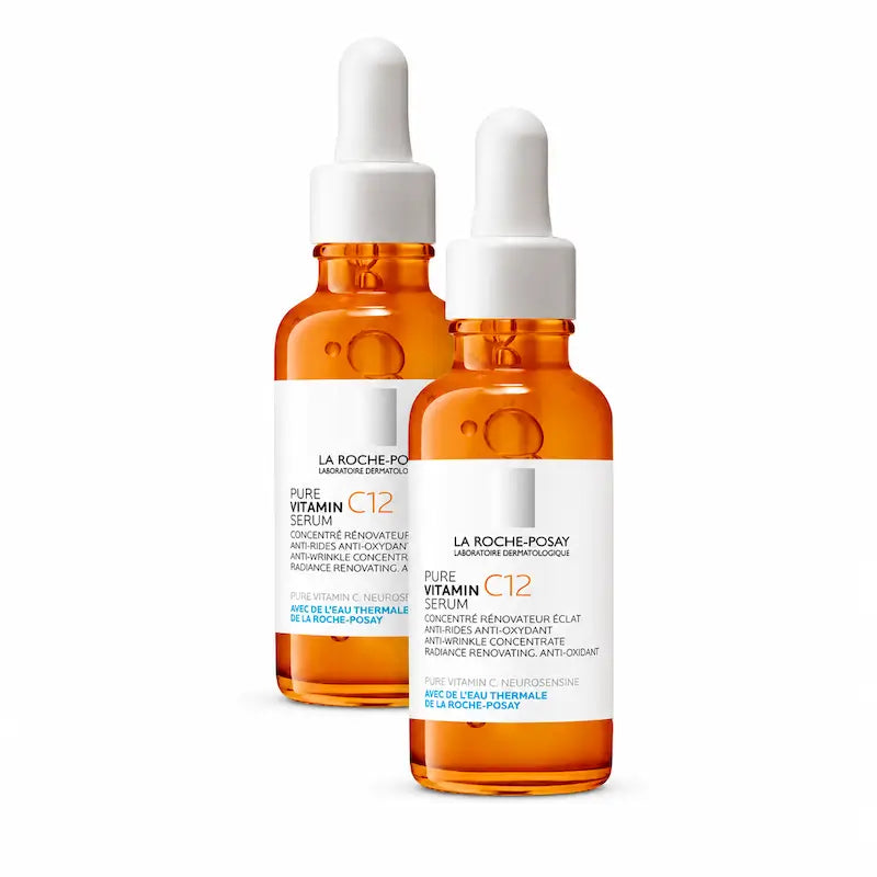 La Roche Posay Sérum Pure Vitamin C12 Antioxidante Y Antiarrugas, Pack 2 x 30 ml