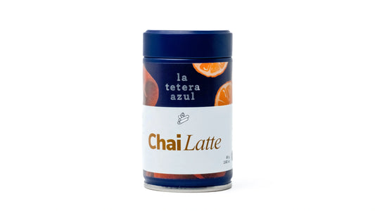 La Tetera Azul Chai Latte En Polvo, Bebida Ayurvédica Tradicional, Sin Gluten, Sin Azúcar, Sin Lactosa bote de 80g.