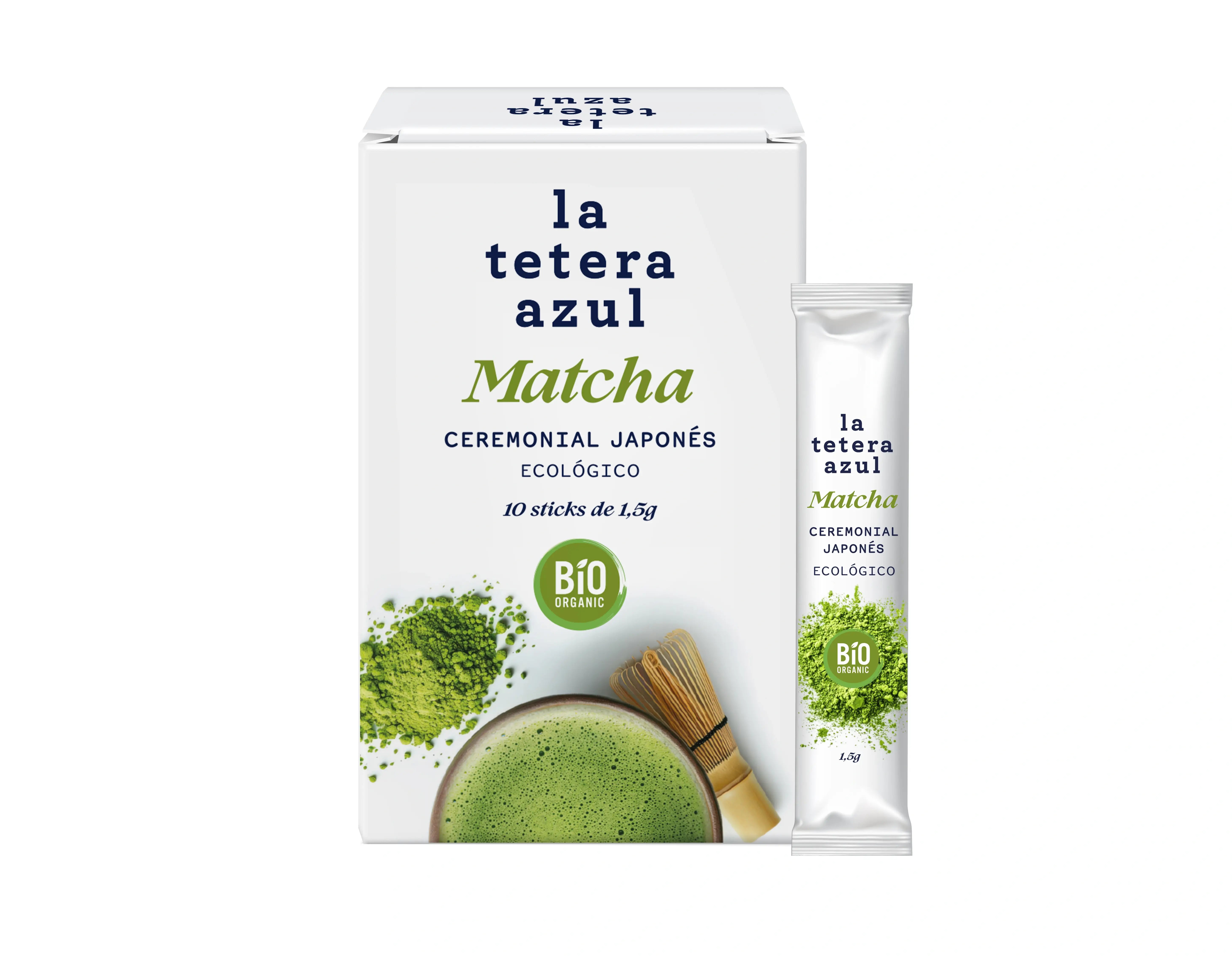 La Tetera Azul Matcha Japonés Ceremonial Premiun 10 stick de 1,5g.