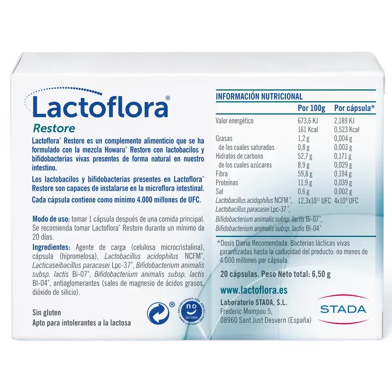 Lactoflora Restore 20 cápsulas