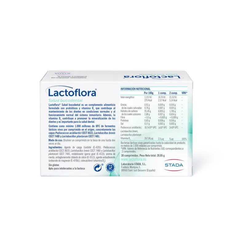 Lactoflora Bucodental Menta 30 Comprimidos