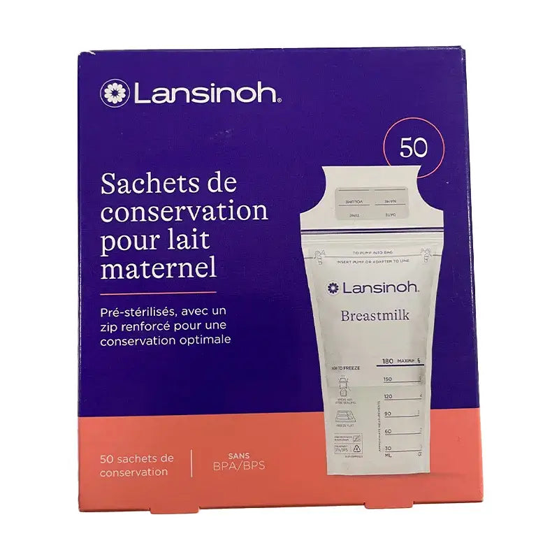 Lansinoh Bolsa Conservación Leche Materna, 50 uds