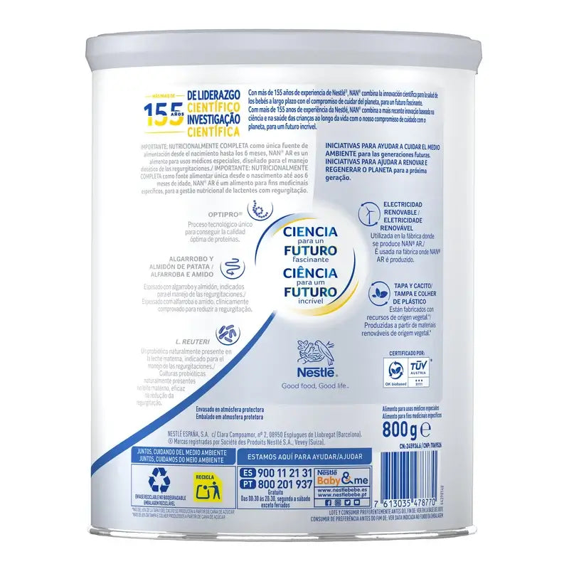 Nestle Nan Ar Expert Leche Primera Edad 800 gr