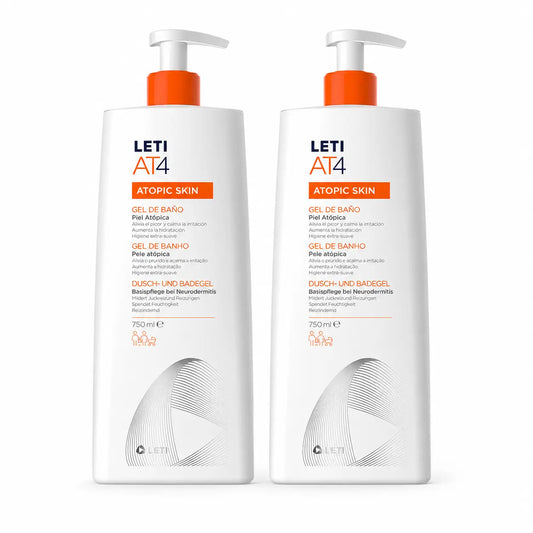 Leti AT4 Gel de Baño Dermograso 750 ml pack 2