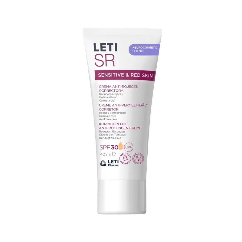 Leti Sr Antiredness Corrective Cream Spf30 Con Color , 40 ml