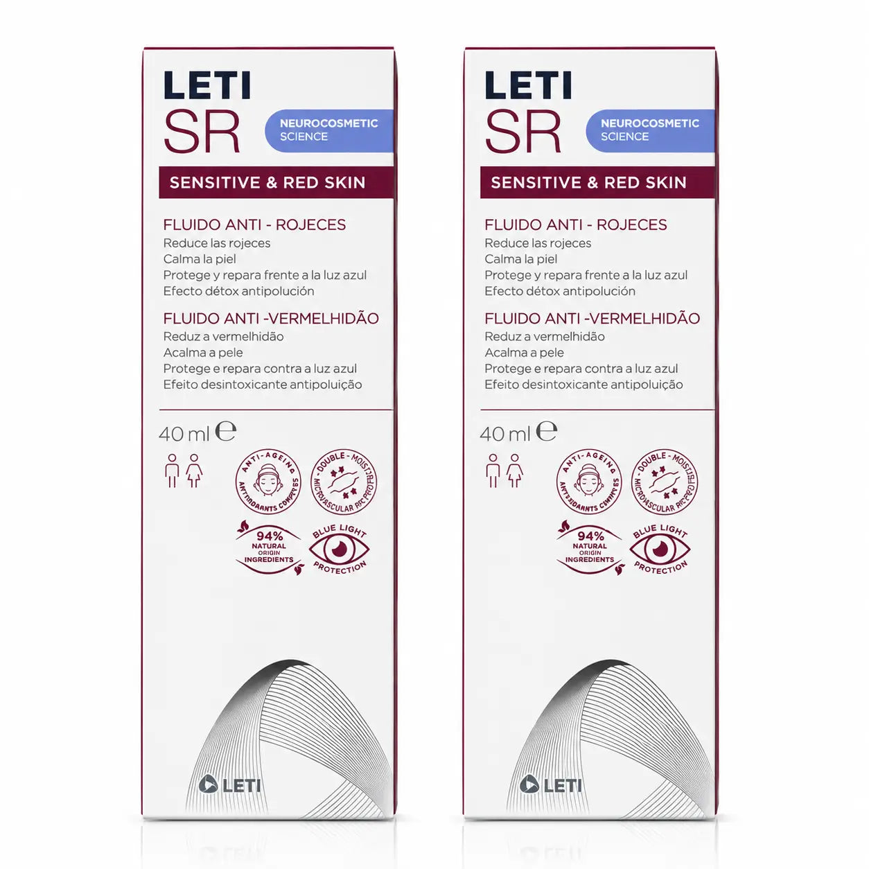 Leti SR Fluido Anti-Rojeces, 40 ml pack 2