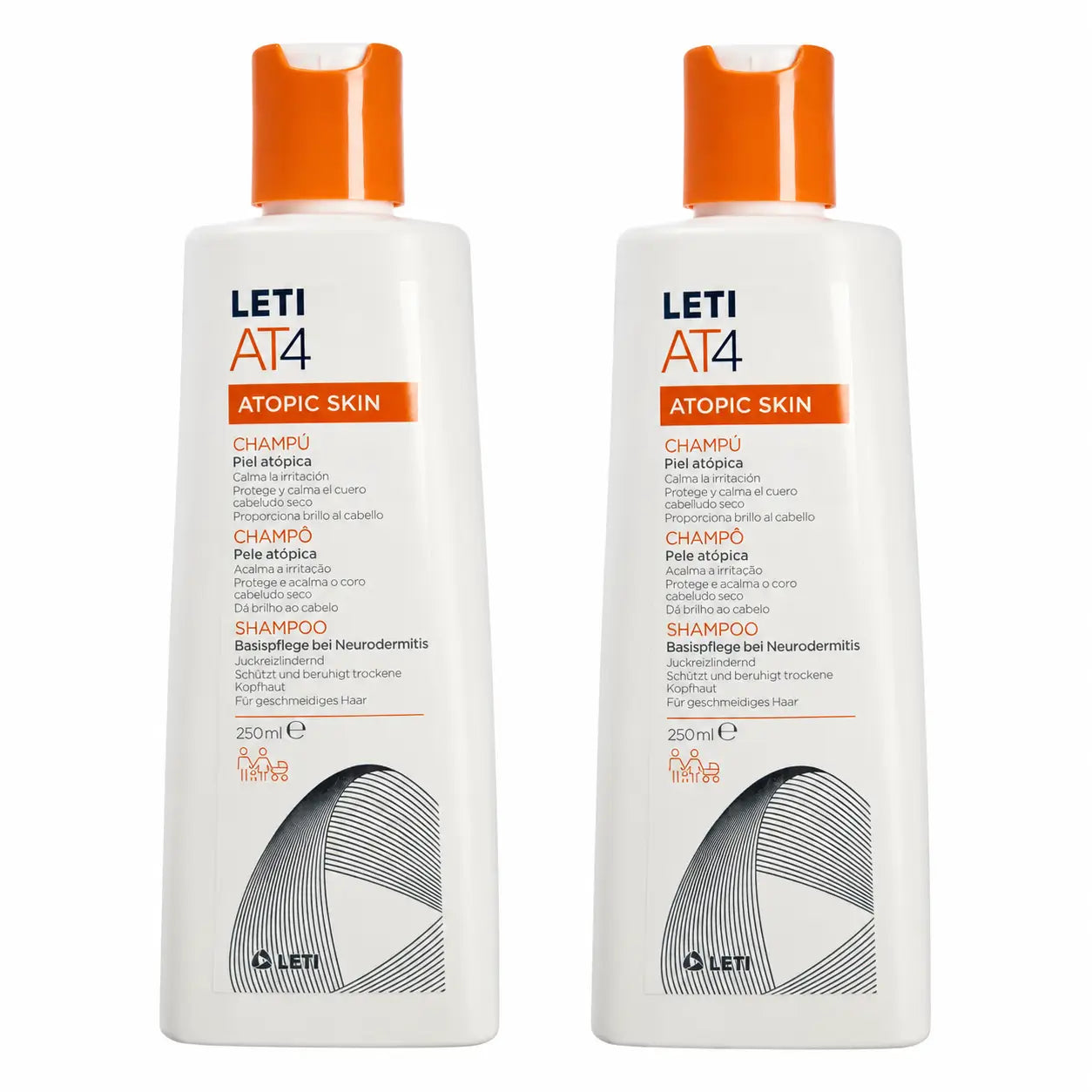 Letiat4 Champú, 250 ml pack 2