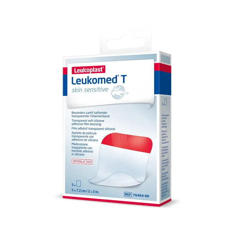 Leukoplast Leukomed T Skin Sensitive, 5 Cm X 7,2 Cm, 5 Unidades