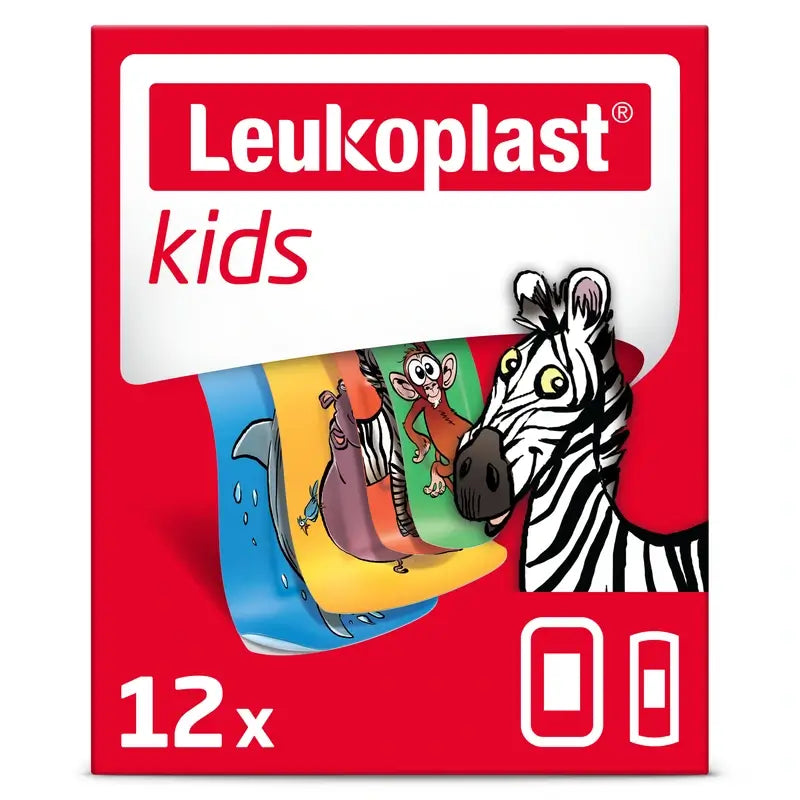 Leukoplast  Kids Zoo, 12 Unidades Surtido