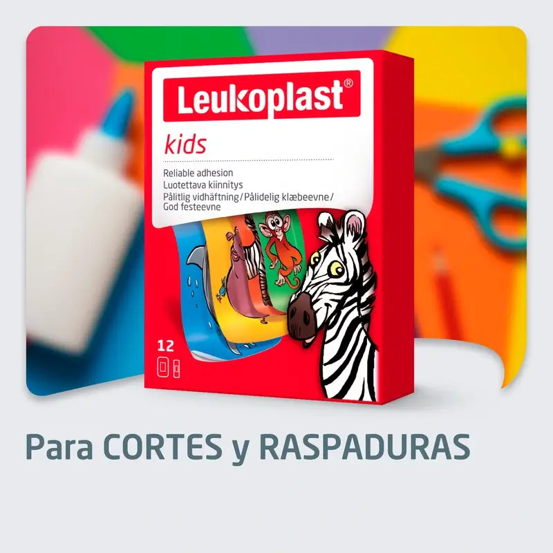 Leukoplast  Kids Zoo, 12 Unidades Surtido
