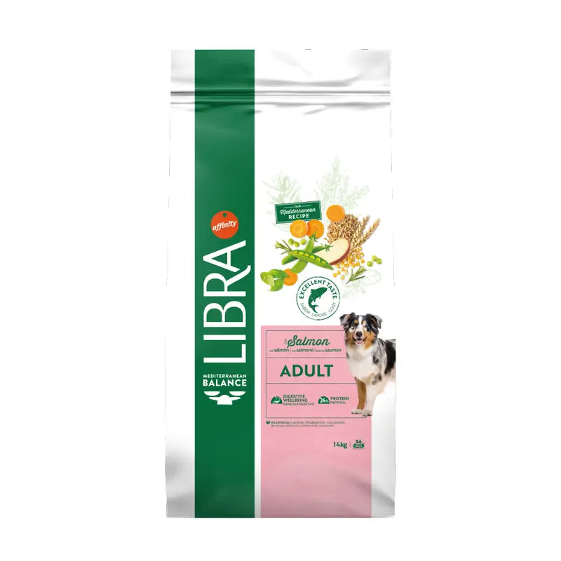 Libra Pienso Para Perros, Con Salmón, Premium, 14 kg