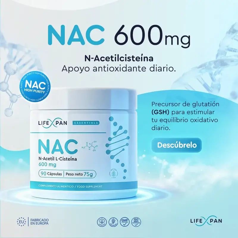 Lifexpan Nac 600 Mg N-Acetilcisteína , 90 capsulas