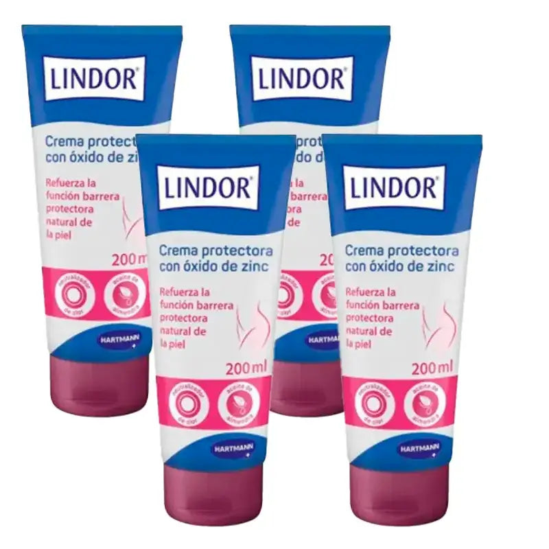 Lindor Skin Crema Protectora, Pack 4 x 200 ml