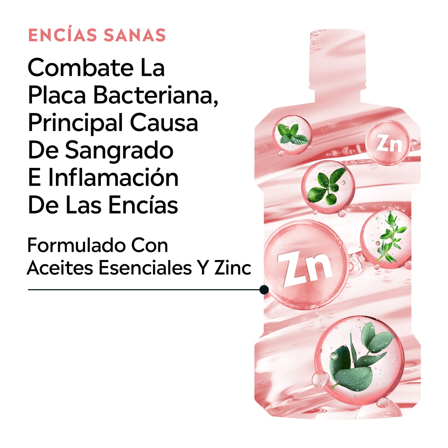 Listerine Clinical Solutions Encías Sabor Suave, 500 ml