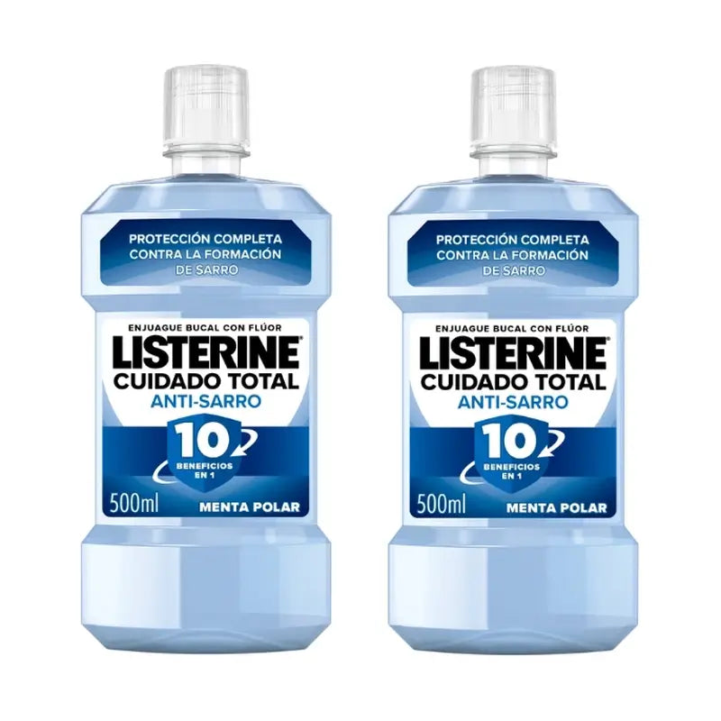 Listerine Duplo - Enjuague Bucal Antisarro Avanzado, 2 x 500 Ml