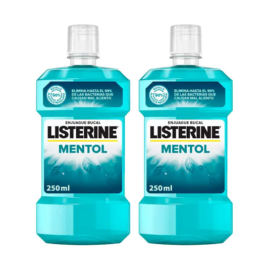 Listerine Duplo Enjuague Bucal Mentol, 2 x 250 Ml