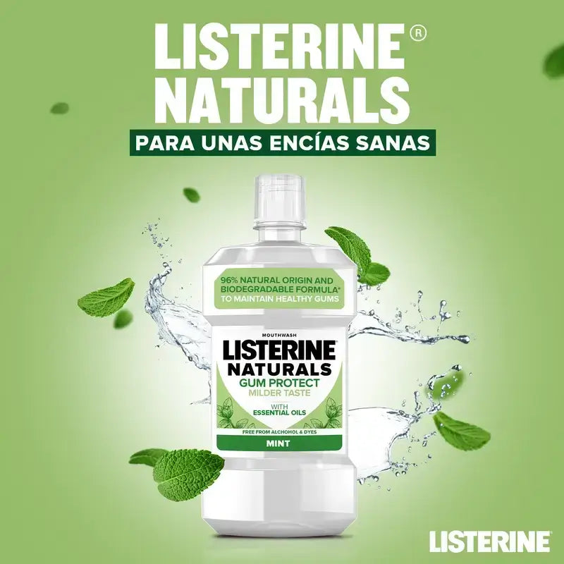 Listerine Duplo Enjuague Bucal Naturals Encias, 2 x 500 Ml