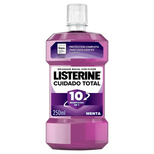 Listerine Cuidado Total Enjuague Bucal Sabor Menta, 250 Ml