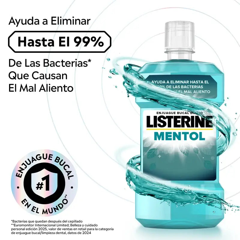 LISTERINE Enjuague Bucal Mentol, 250 ml