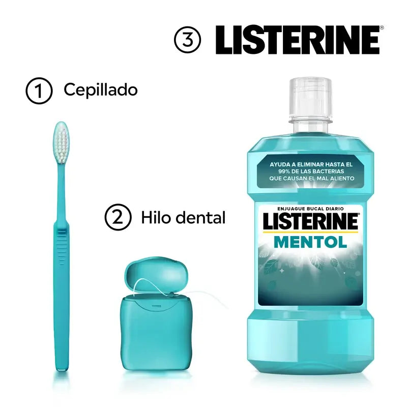 LISTERINE Enjuague Bucal Mentol, 250 ml