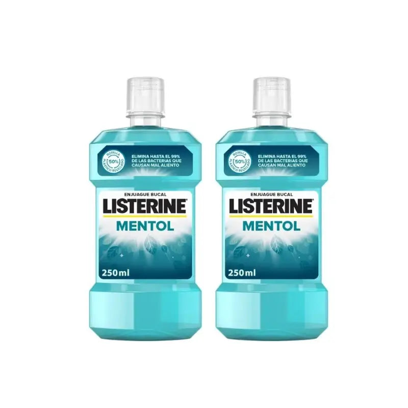 Listerine Enjuague Bucal Mentol Pack 2 x 250 ml
