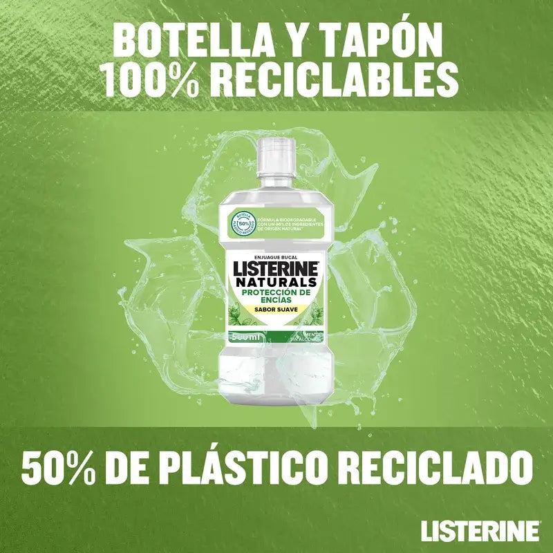 Listerine Enjuague Bucal Naturals Encias, 500 ml