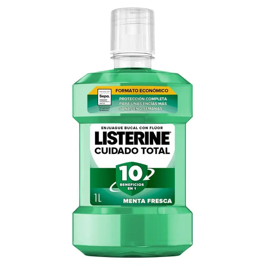 Listerine Enjuague Bucal Protección Dientes Y Encías, Menta Fresca, 1L