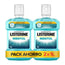 Listerine Enjuague Bucal Sabor Mentol Protección contra Placa, Fortalece los dientes, Pack de 2 x 1000ml.