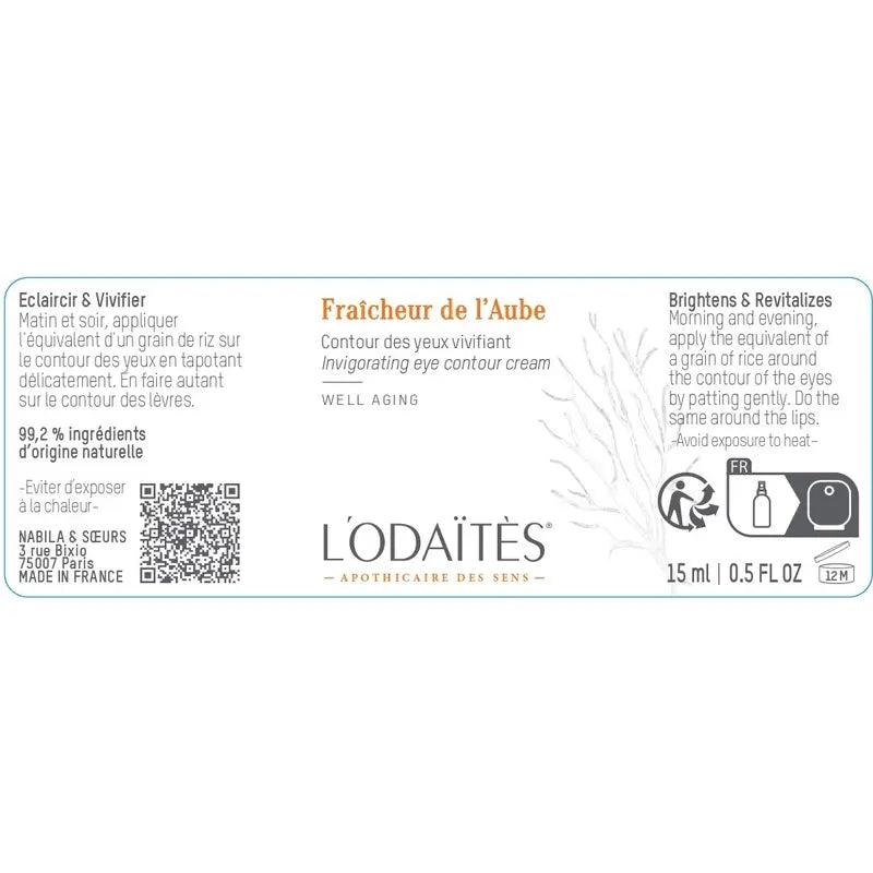 L'Odaïtès Facial Fraîcheur De L'Aube - Contorno De Ojos Revitalizante , 15 ml