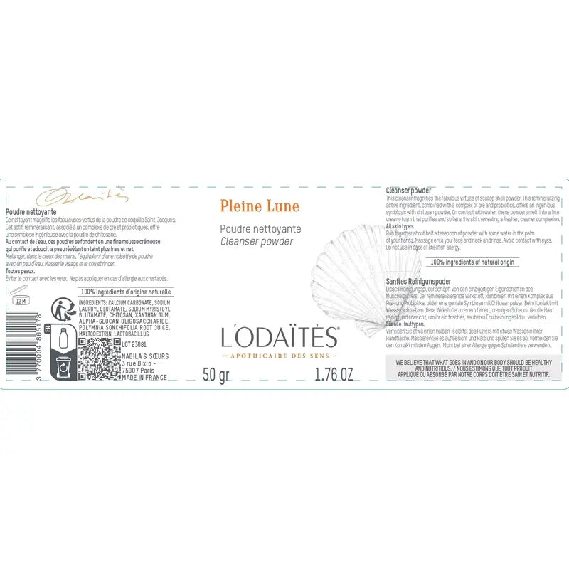 L'Odaïtès Facial Pleine Lune - Polvo Limpiador , 50 g