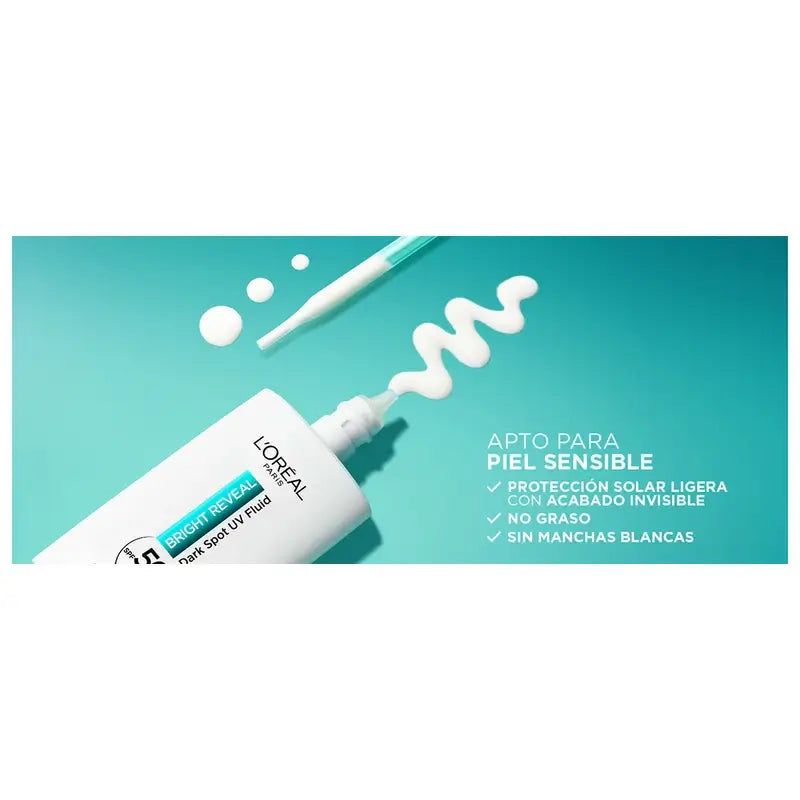L'Oréal Paris Bright Reveal Fluido Hidratante Anti-Manchas Con Filtro Uv Spf50+ Y Niacinamida