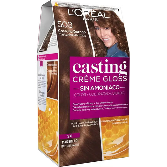 L'Oréal Paris Casting Creme Gloss Baño De Color 503 Castaño Dorado