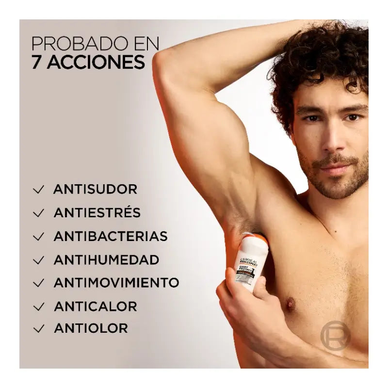 L'Oreal Paris Desodorante Roll-On Anti-Manchas 48H, Para Hombre, 50 ml