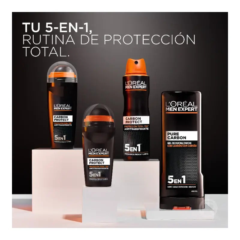 L'Oreal Paris Desodorante Roll-On, Proteccion Total 48H, Para Hombre, 50 ml