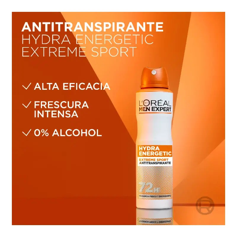 L'Oreal Paris Desodorante Spray Hydra Energetic Sport, Para Hombre, 150 ml